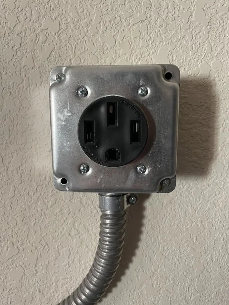 NEMA 14-50 outlet installed for Smart Home Electrical in Evansdale